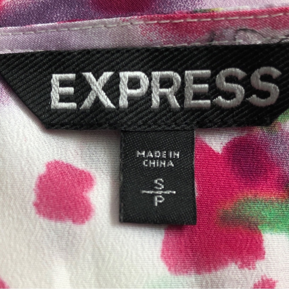 Express Multicolored Ruched Flowy Mini Sundress.  GD142 - Picture 8 of 8